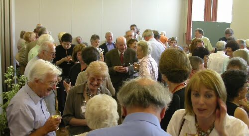An initial social gathering at a Summer School